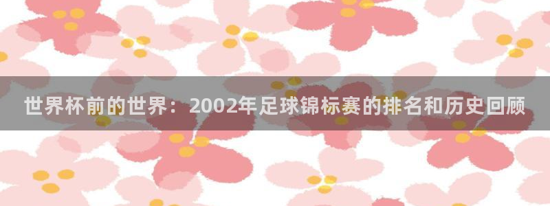 世界杯赛程时间表：世界杯前的世界：2002年足球锦标赛的排名和历史回顾